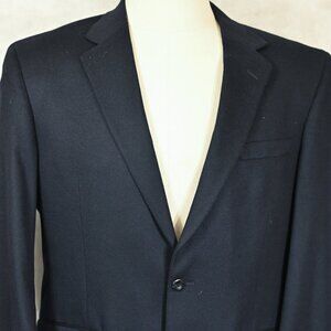 PRISTINE Jos. A. Bank 100% Cashmere Dark Blue 2 Button Sport Coat Blazer 42L